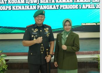 Korp Raport Dandim Palembang Naik Pangkat Kolonel