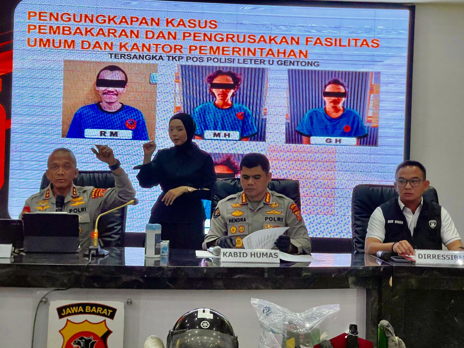 Polda Jabar Ungkap Kasus Pengrusakan dan Pembakaran Kantor Pemerintah serta Fasilitas Umum