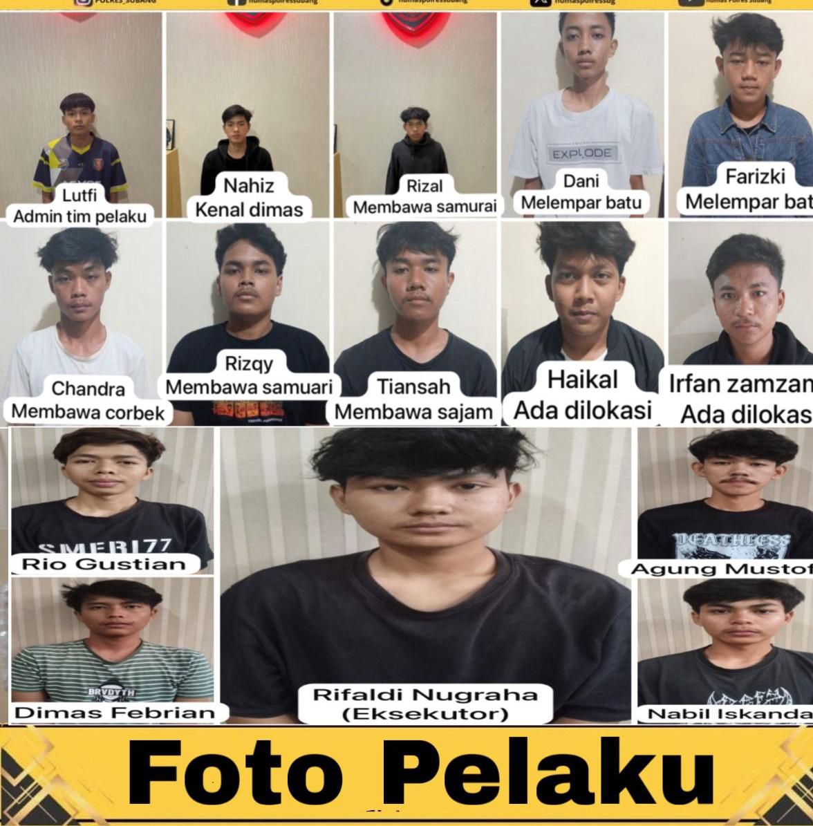 Polisi Amankan Belasan Pelaku Tawuran Brutal di Cibogo, Korban Anak di Bawah Umur