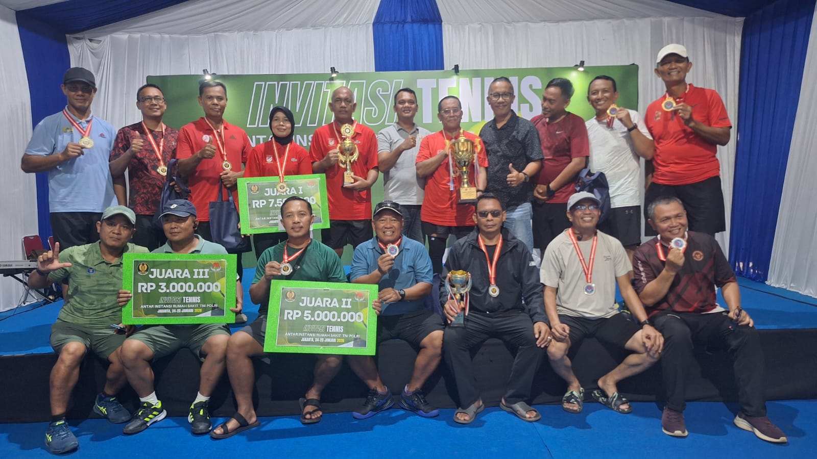 Invitasi Tenis Antar RS TNI/Polri Resmi Berakhir, Turnamen Sportif: Dorong Sinergi dan Gaya Hidup Sehat