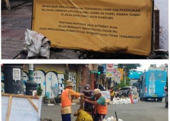 Proyek Galian Utilitas Kabel Kembali Berjalan di Kota Bandung, Dugaan Pelanggaran K3 dan Kerusakan Fasilitas Umum Jadi Sorotan