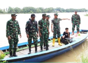 Kodim 0418/Palembang Survey Tiga Lokasi Strategis Pembangunan Jembatan Di Gandus