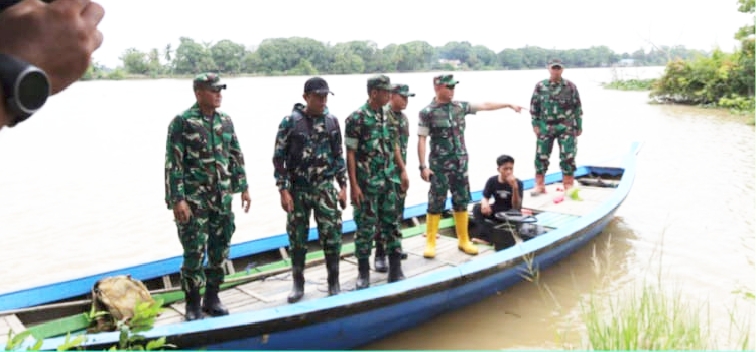 Kodim 0418/Palembang Survey Tiga Lokasi Strategis Pembangunan Jembatan Di Gandus