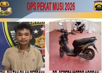 Operasi Pekat Musi 2026 : Polda Sumsel Ringkus Spesialis Curanmor Lima TKP, Dua Buron Diburu