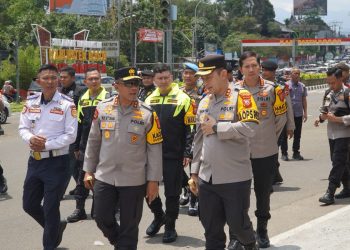 Kapolda Jabar Tinjau Langsung Arus Balik Lebaran di Pos Polisi Hoegeng Bogor