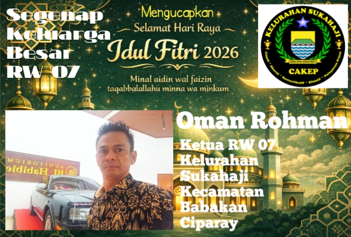 Pesan Ketua RW 07 Sukahaji Oman Rohman: Idul Fitri Jadi Ajang Memperkuat Kebersamaan Warga