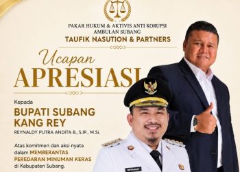 Pakar Hukum Taufik Nasution Apresiasi Ketegasan Kang Rey Berantas Miras, Dorong Tuntaskan Kasus Korupsi Ambulans RSUD Subang