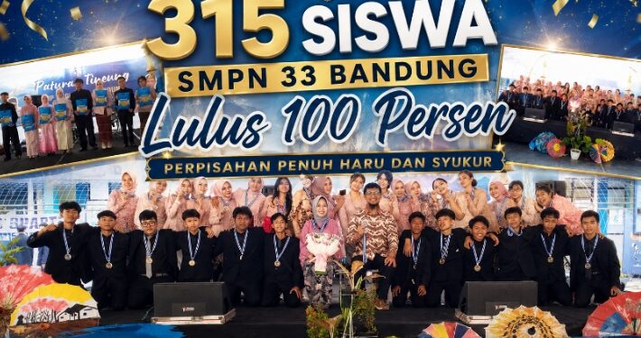 315 Siswa SMPN 33 Bandung Lulus 100 Persen, Perpisahan Berlangsung Penuh Haru dan Syukur