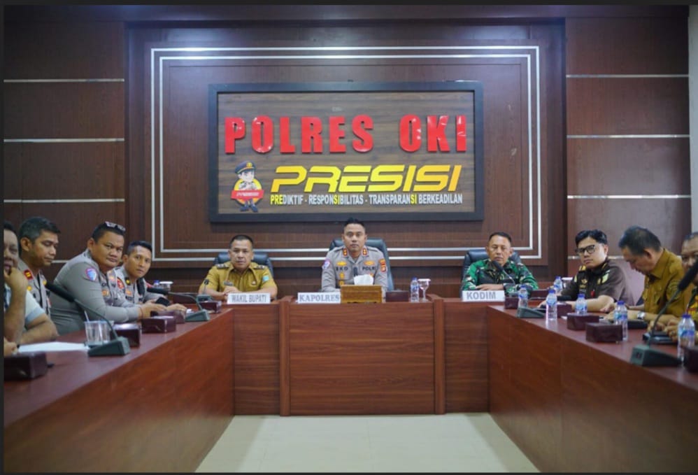 Kapolres OKI Pimpin Vidcon Rakor Pengawasan Distribusi BBM di Sumsel, Perkuat Pengawasan SPBU