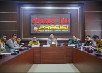 Kapolres OKI Pimpin Vidcon Rakor Pengawasan Distribusi BBM di Sumsel, Perkuat Pengawasan SPBU