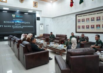 Terima Audensi PT Bank Syariah Indonesia, Kodam II/Swj Perkuat Sinergi Layanan Perbankan Syariah