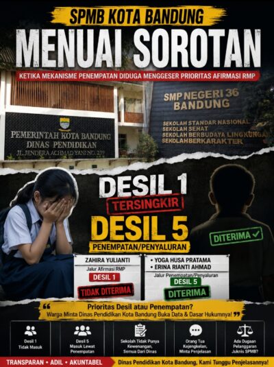 Desil 1 Tak Lolos, Desil 5 Diterima Lewat Penempatan? Mekanisme SPMB Kota Bandung Jadi Sorotan