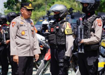 Jelang Opening Piala Presiden, Polda Jabar Gelar Apel Kesiapan Pengamanan di Stadion Si Jalak Harupat