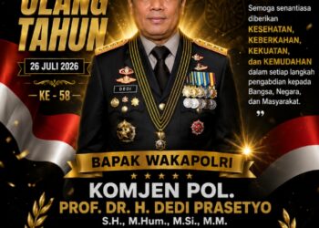 Pemimpin Redaksi dan Jajaran Redaksi INFOPOLISI.NET Mengucapkan Selamat Ulang Tahun ke-58 Wakapolri Komjen Pol. Prof. Dr. H. Dedi Prasetyo