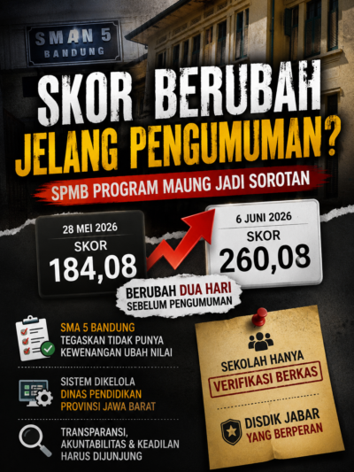 Skor Berubah, Kelulusan Dipertanyakan: SMAN 5 Bandung Sebut Sistem SPMB Program Maung Dikendalikan Disdik Jabar