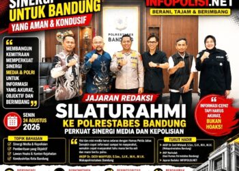 Jajaran Redaksi INFOPOLISI.NET Silaturahmi ke Polrestabes Bandung, Perkuat Sinergi Media dan Kepolisian
