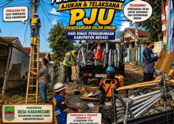 Pengajuan PJU Pemdes Karangsari Direalisasikan, Penerangan Jalan Mulai Dikerjakan