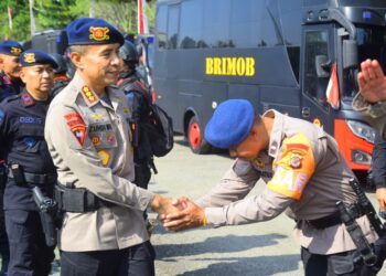 Gelar Pasukan : Dansat Brimob Polda Jabar Pastikan Kesiapan Personel Batalyon B Pelopor