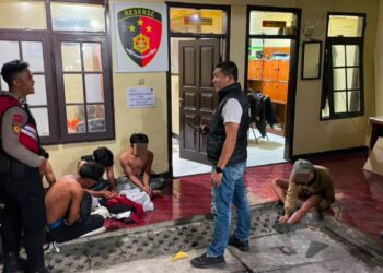 Patroli Dini Hari, Polisi Amankan Empat Pemuda Diduga Mabuk Usai Terlibat Keributan di Ciawitali