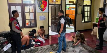 Patroli Dini Hari, Polisi Amankan Empat Pemuda Diduga Mabuk Usai Terlibat Keributan di Ciawitali