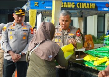 Gerakan Pangan Murah Yang Digelar Polisi Diserbu Warga, 5 Ton Beras SPHP dan Minyak Kita Disalurkan