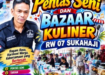 Gebyar Pentas Seni & Bazaar Kuliner Meriahkan HUT RI ke-81 di RW 07 Sukahaji