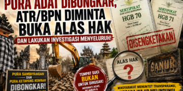 Konflik HGB 70 dan 71 Sanur Memanas, Pura Adat Dibongkar: ATR/BPN Diminta Buka Terang Alas Hak