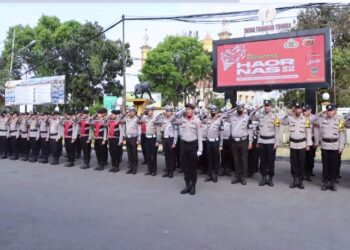 Kabag Ops Polres Sukabumi Kota Pimpin Upacara Peringatan Haornas ke-43 Jadi Momentum Jaga Kebugaran Personel