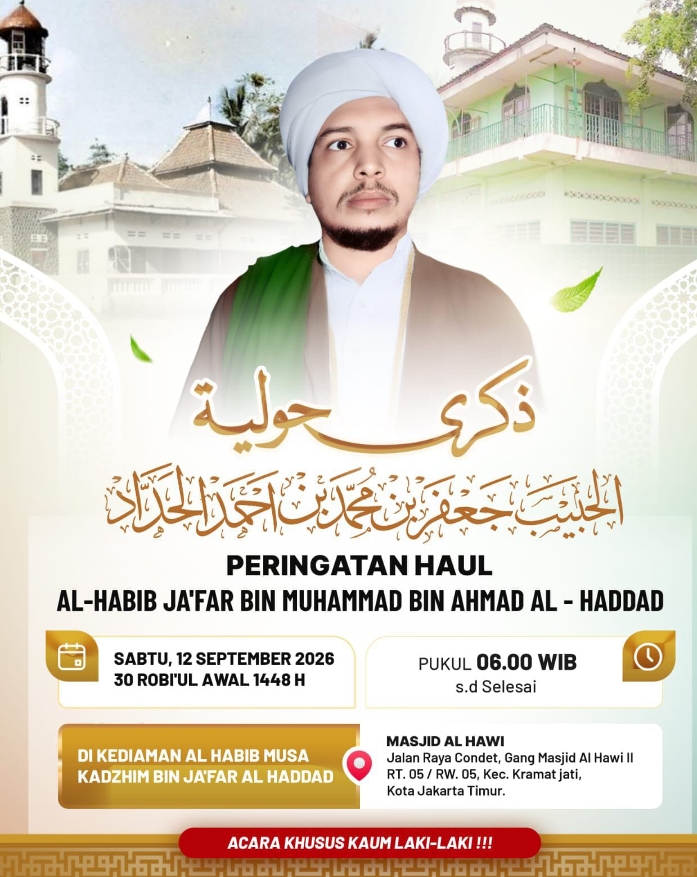 Haul Masjid Al Hawi Condet Digelar 12 September, Jalan Raya Condet Ditutup, Warga Diimbau Hindari Kawasan