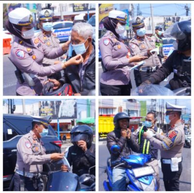 Jaga Kesehatan di Tengah Ancaman Debu Vulkanik, Polisi Bagikan 500 Masker Gratis