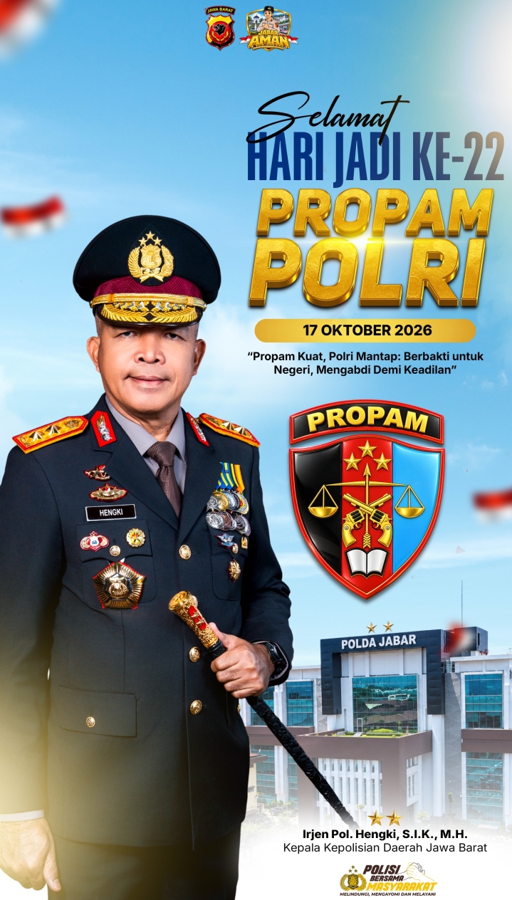 Kapolda Jabar Ucapkan Selamat Hari Jadi ke-22 Propam Polri, Tegaskan Komitmen Menjaga Integritas dan Keadilan