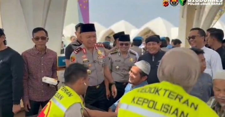 Kapolda Jabar Irjen. Pol. Hengki, S.I.K., M.H Hadiri Cek Kesehatan Biddokkes (Bidang Kedokteran dan Kesehatan) di Mesjid Al Jabbar