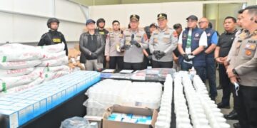 Polisi Berhasil Bongkar Pabrik Obat Obatan Ilegal di Cibeber Cimahi, Taman Kopo Indah dan Biz Park Kopo Bandung